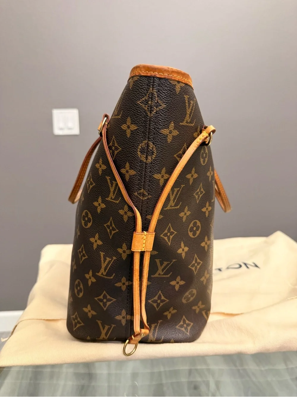Louis Vuitton Monogram Canvas Neverfull MM Tote Bag in Brown